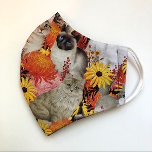 25% OFF 2/More Cat Floral Print Face Mask OSFM